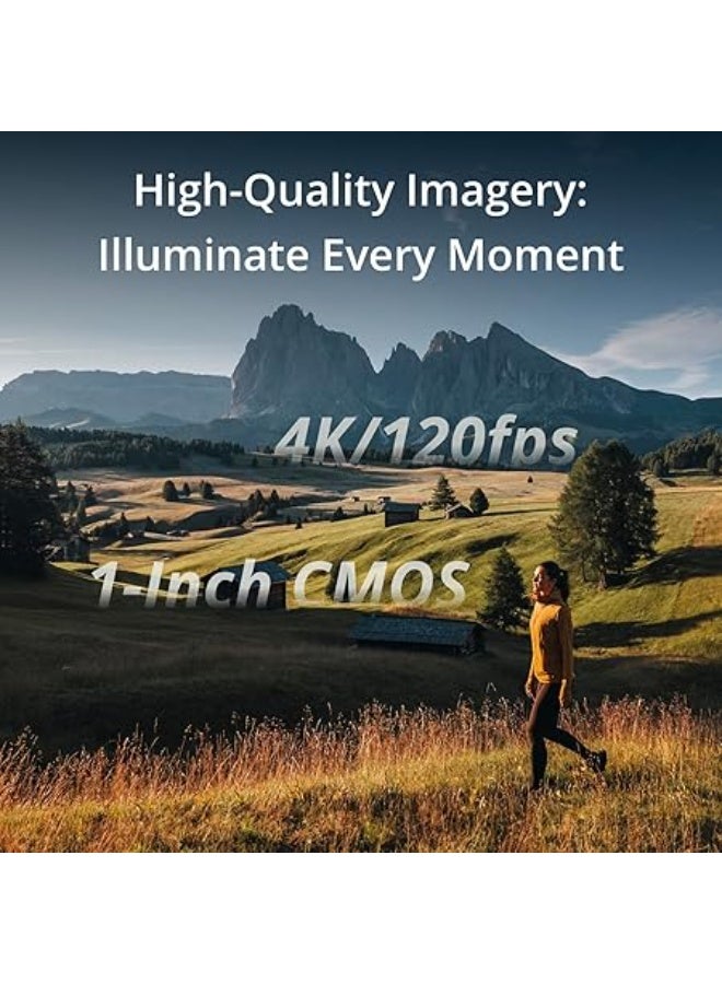 أوسمو Osmo Pocket 3 Standard Vlogging Camera with 1'' CMOS & 4K/120fps Video, 3-Axis Stabilization, Fast Focusing, Face/Object Tracking, 2" Rotatable Touchscreen - Image 2