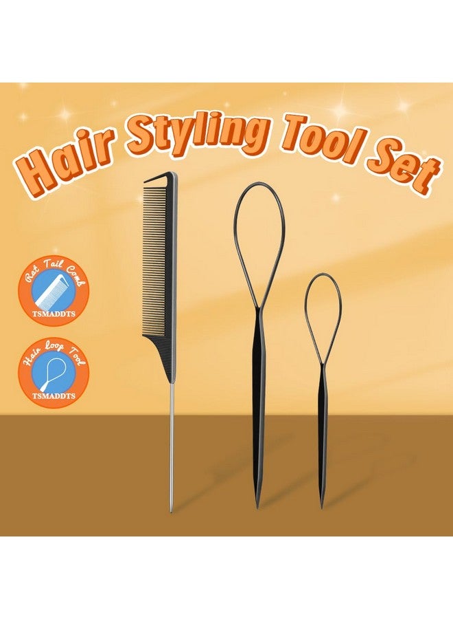 TsMADDTs Small Hair Ties Set: 2000 Pcs Rubber Bands with Organizer Box, 7 Natural Colors Clear/Black/Brown, Rat Tail Comb Included - TsMADDTs - Image 5