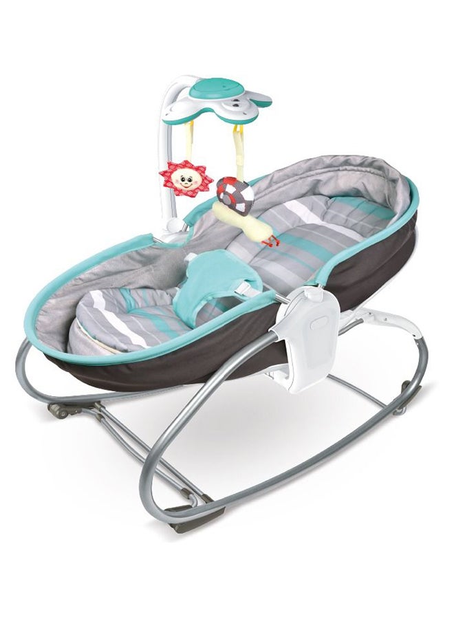 Tiibaby 3-in-1 Baby Rocker Napper with Vibration, Music & Toy Bar – Newborn to Toddler (Up to 18 kg) - Image 2