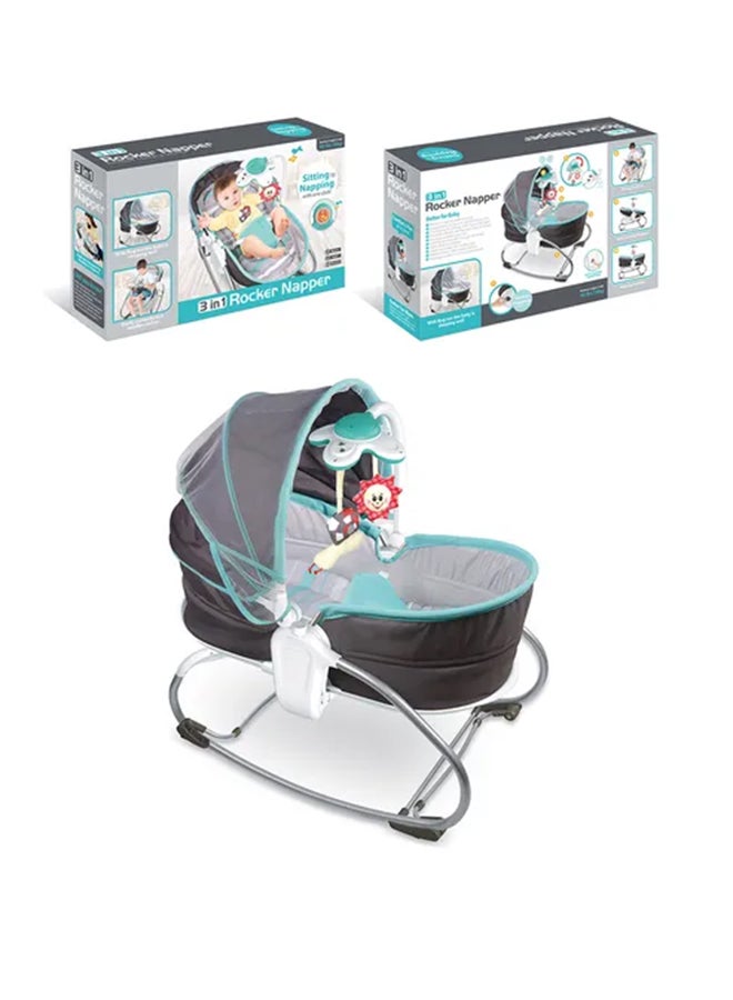 Tiibaby 3-in-1 Baby Rocker Napper with Vibration, Music & Toy Bar – Newborn to Toddler (Up to 18 kg) - Image 5