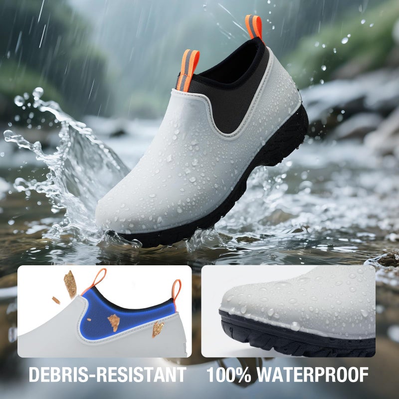 HISEA Women's Ankle Rain Boots Waterproof Rubber Garden Shoes Outdoor - Image 2