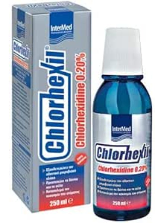 Intermed Chlorhexil 0.20 Mouthwash 250ml | Antibacterial Oral Rinse for Gum Care, Fresh Breath & Daily Oral Hygiene