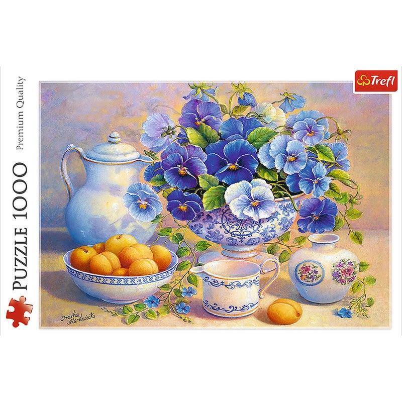 Trefl - Blue Bouquet Puzzle 1000 Pieces - 10466 - Image 2