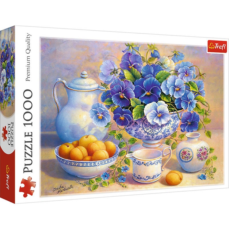 Trefl - Blue Bouquet Puzzle 1000 Pieces - 10466 - Image 1