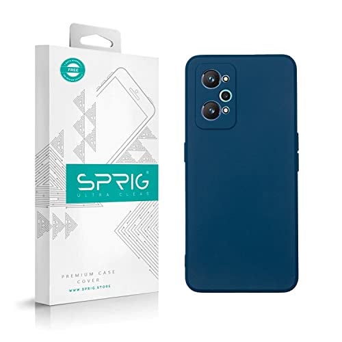 SPRIG Compatible with Realme GT 2 Phone TPU Basic Premium Back Cover Drop Tested Shock Proof Mobile Case for Men, Women, Boys and Girls with Camera Protection (Blue) - Image 1