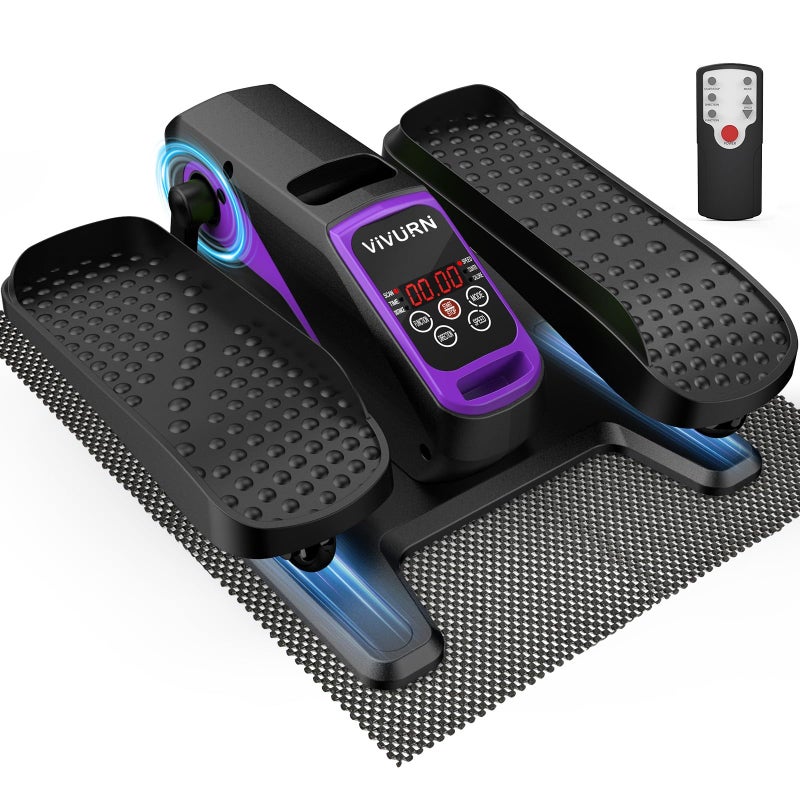 VIVURN-018 Under Desk Elliptical 12 Speed 5 Modes Mini Motorized Leg Exerciser While Sitting for Seniors As Seen on TV with Non-Slip Mat Quiet & Portable Electric Pedal Exerciser for Home and Office - Image 1
