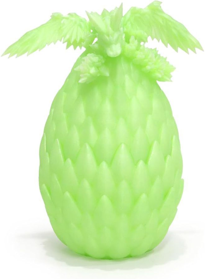 3D Printing Dragon Egg Suit Wings Flying Dragon Egg Suit Gift Online Red Creative Ornaments Handmade-Color:Dragon Scale Egg Set With Wings Luminous Green 13cm+22.5cm Dragon  - Image 1