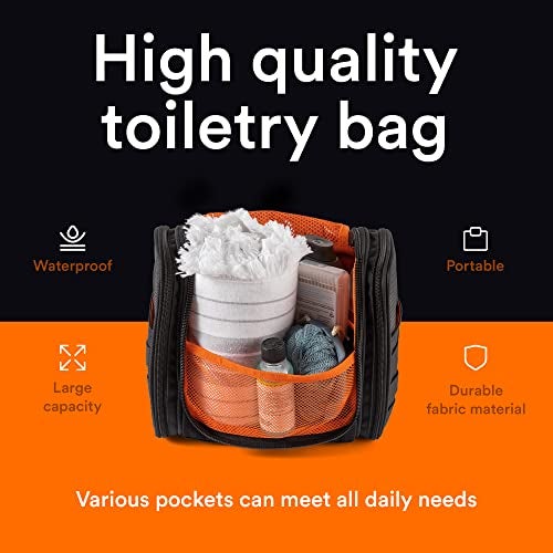 Fitdom Tactical Hanging Toiletry Bag Dopp Kit For Men & Women. Perfect For Travel & Storage for Cosmetic, Clipper, Toothbrush, Shower, Shaving & Grooming Care. Best Overnight Toiletries Organizer Case - Image 5