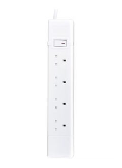 alfanar 4 Sockets 3meter Cord Extension 13A White  - Image 3