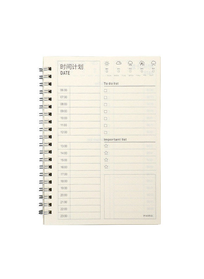 Generic - 2021-2022 Planner Daily Planner for Agenda with A5 Premium Thicker Paper Flexible Cover Time Tabs to-Do List Memo Wirebound - Image 1