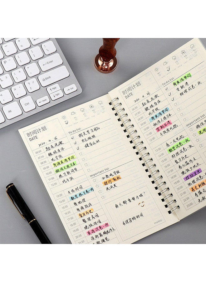 Generic - 2021-2022 Planner Daily Planner for Agenda with A5 Premium Thicker Paper Flexible Cover Time Tabs to-Do List Memo Wirebound - Image 1