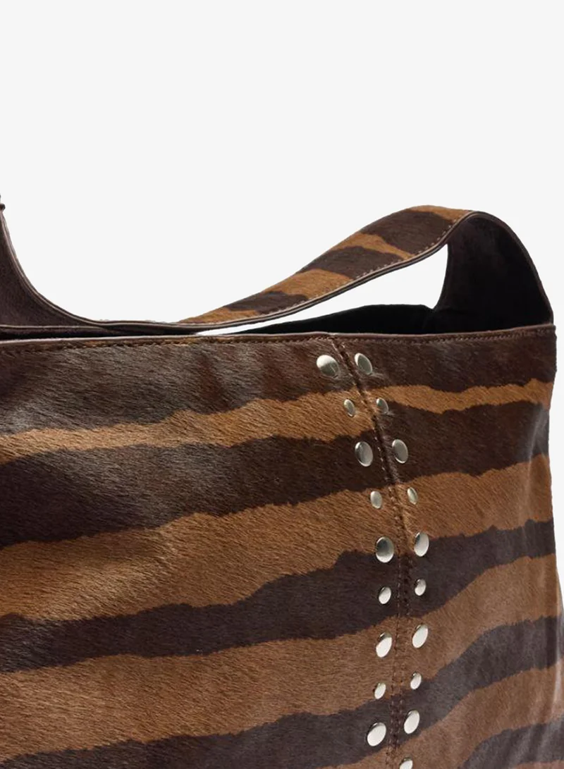 PARFOIS Leather Handbag With Studs