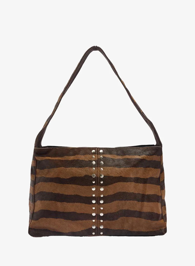 PARFOIS Leather Handbag With Studs