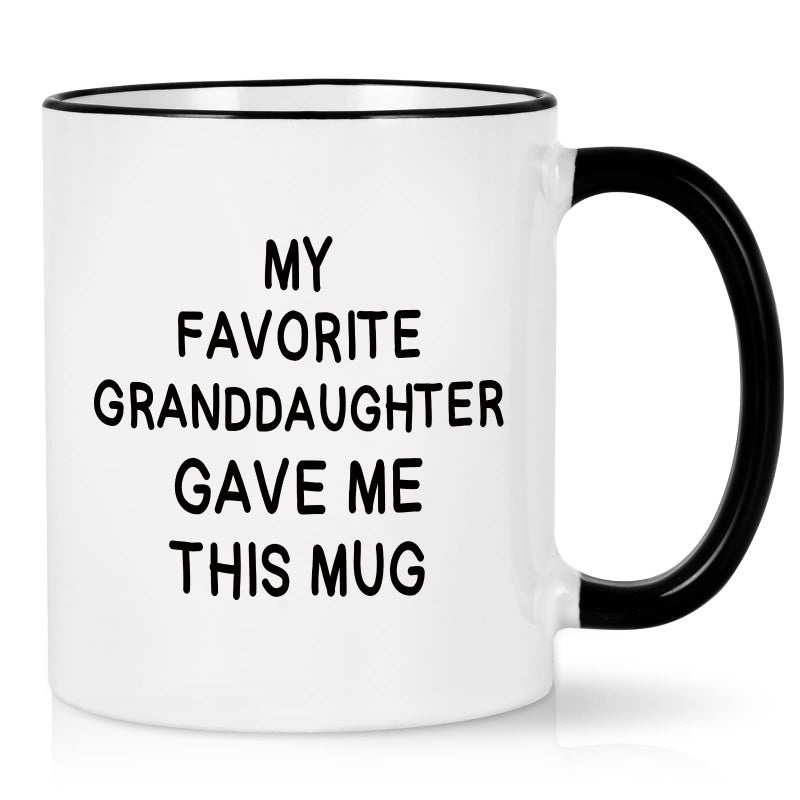 Cabtnca Grandma Christmas Gifts My Favorite Granddaughter Gave Me This Mug Best Grandma Gifts from Granddaughter Birthday Mothers Fathers Day Gift for Grandpa Grandparents 11Oz White