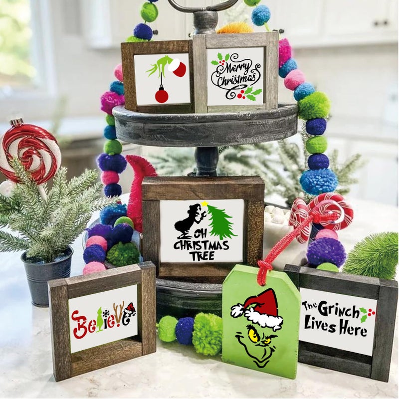 Yhliua Christmas Stencils for Painting on Wood Small, Christmas Ornament Stencils for Crafts Reusable Drawing Paint Stencils and Patterns for Ornament Card Wall Cookie Canvas (60 Christmas) - Image 2