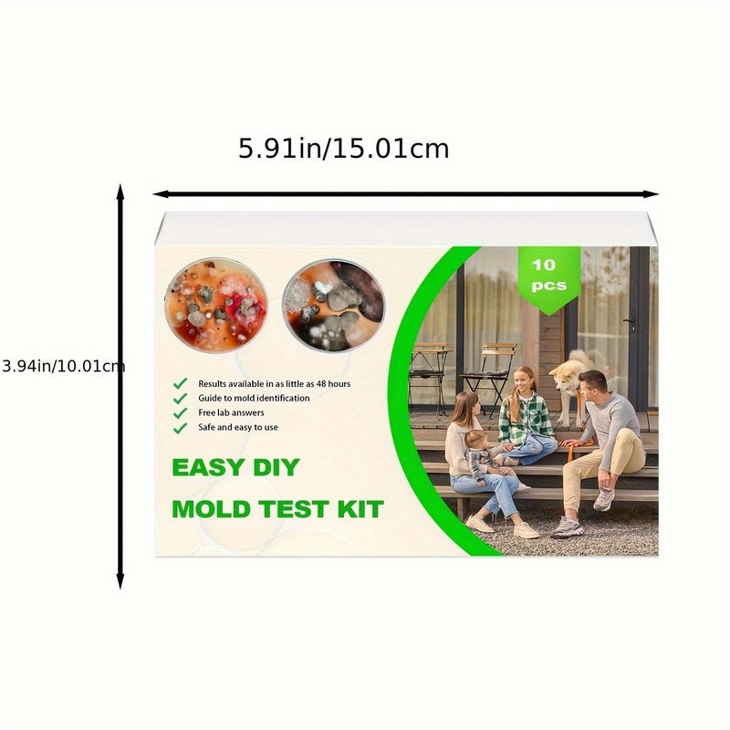 Home Mold Test Kit 10 Pcs for Indoor Air Quality HVAC Surfaces Detection - Image 2