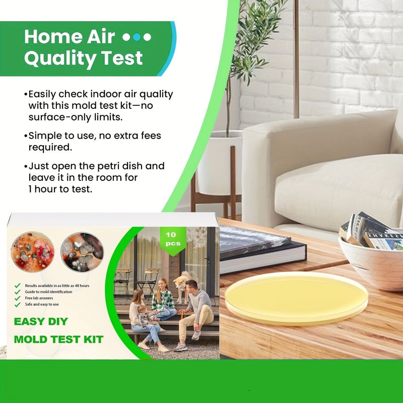 Home Mold Test Kit 10 Pcs for Indoor Air Quality HVAC Surfaces Detection - Image 3