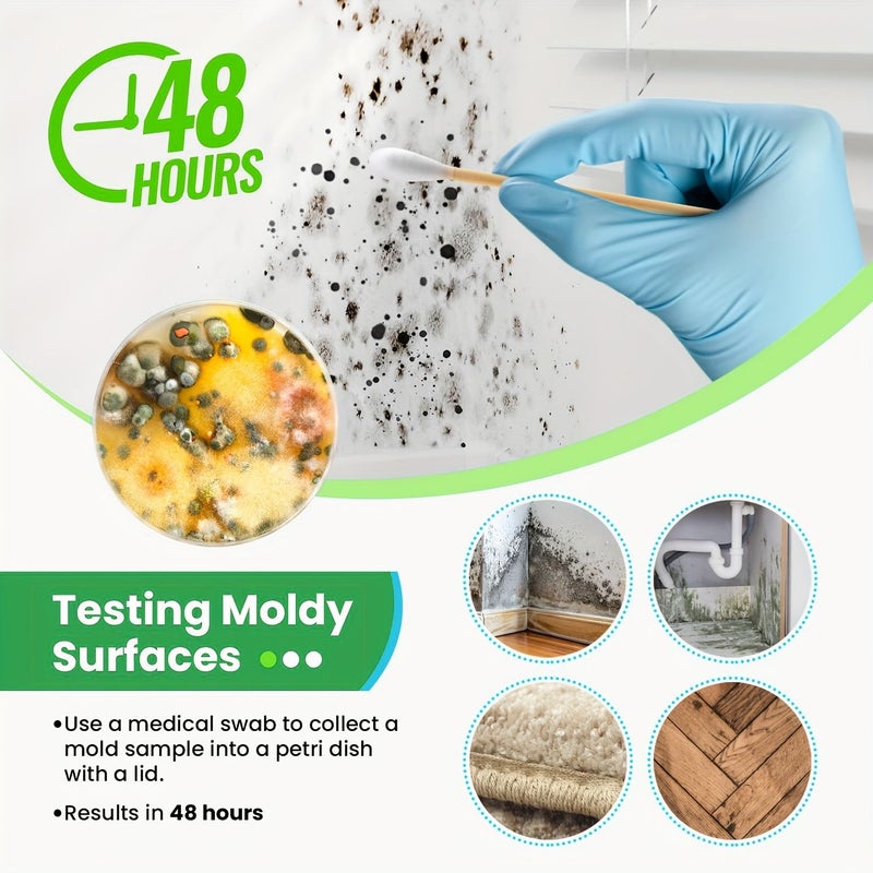 Home Mold Test Kit 10 Pcs for Indoor Air Quality HVAC Surfaces Detection - Image 4