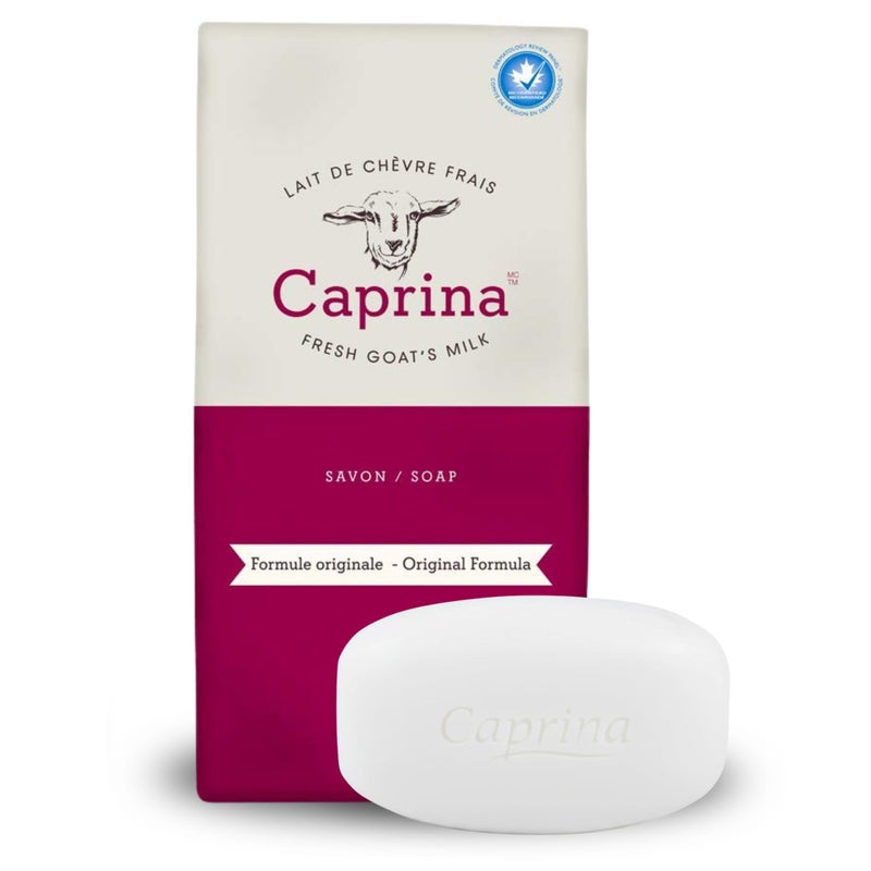 Caprina by Canus Caprina Fresh Goatâ€™s Milk Bar Soap ORIGINAL (6-Pack) 3.2 oz (90g) each, Classic Clean Scent, Gentle Daily Cleanser, Softening Biodegradable Formula - Image 1