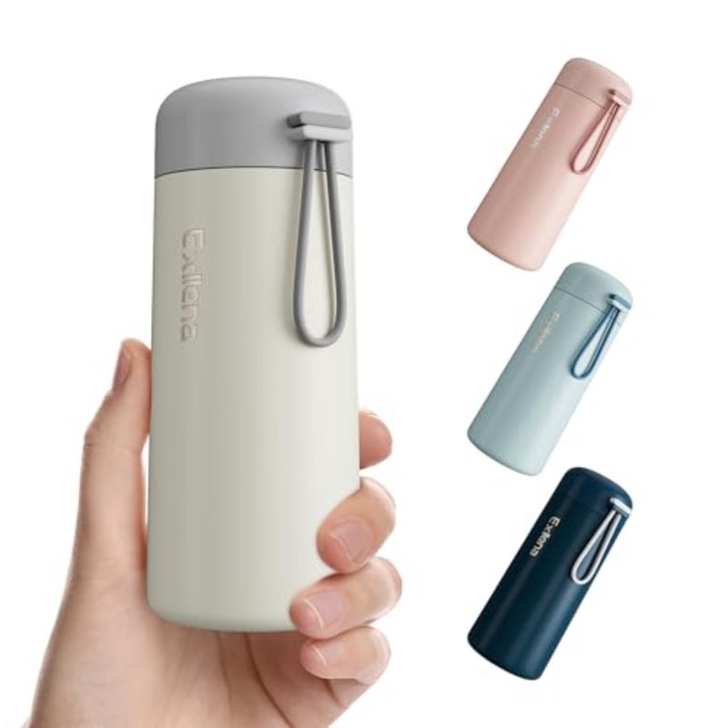 8 oz Water Bottles Made of 304 Stainless Steel, Small Water Bottles Double Wall Vacuum Insulation for HotandCold Drinks, Water Bottle Purse with Carry Handle - 100% Leakproof - Image 1