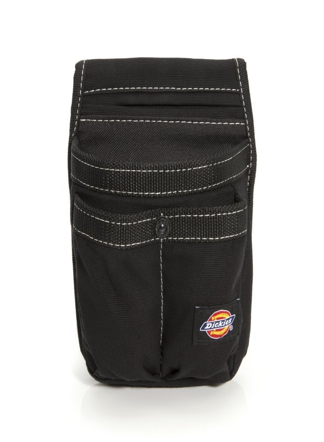 Dickies Storage Pouch for Tool and Work Belts, 4 Pockets, Cushioned Slip Pocket, Durable Canvas, Snap-Back Compatible with 3-inch Belts, Black - Image 1