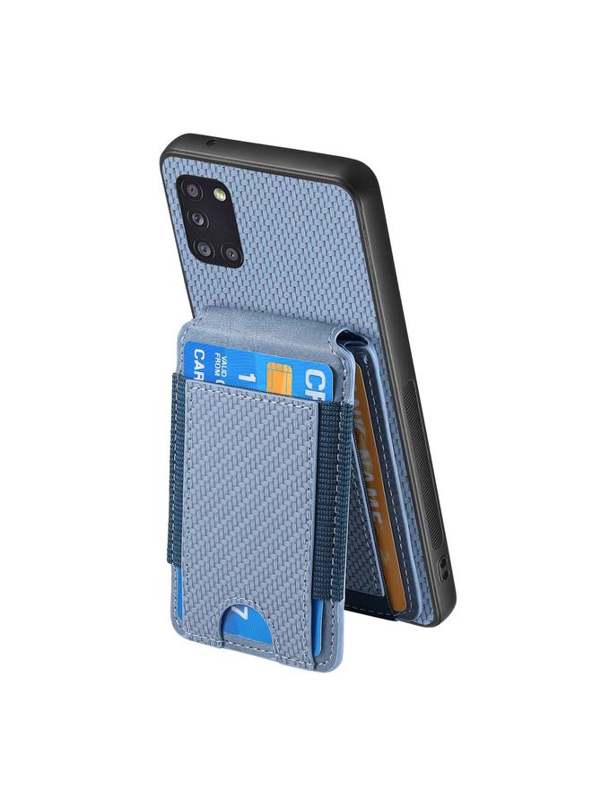 اس-توب جراب لهاتف Samsung Galaxy A31 من ألياف الكربون مع حامل محفظة عمودي قابل للطي - Image 3