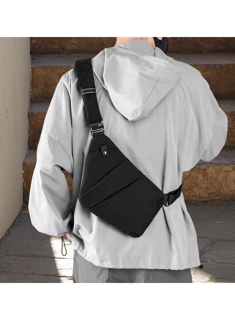 GGOOT Sling Crossbody Bag for Men | Sling Bag Crossbody Chest Bag Chest Sling Backpack | Portable Large Capacity Sling Crossbody Chest Bag for Travel Hiking Daily Use  - Image 2