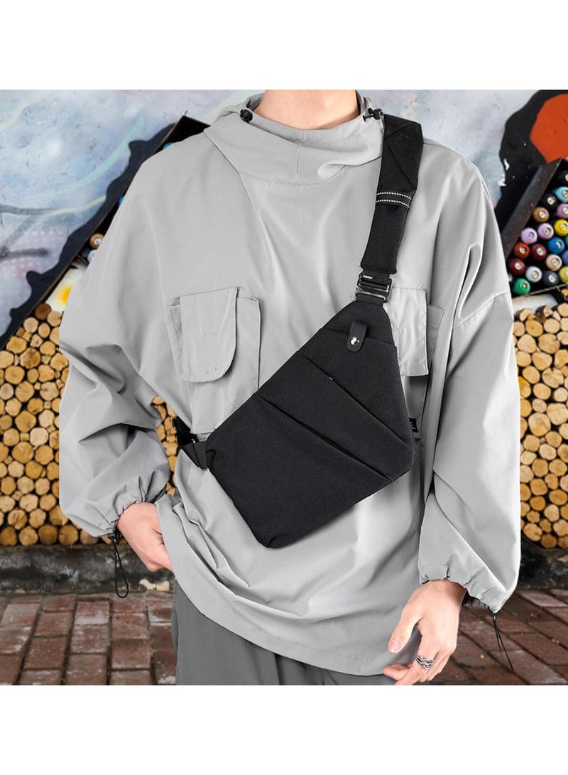GGOOT Sling Crossbody Bag for Men | Sling Bag Crossbody Chest Bag Chest Sling Backpack | Portable Large Capacity Sling Crossbody Chest Bag for Travel Hiking Daily Use  - Image 3