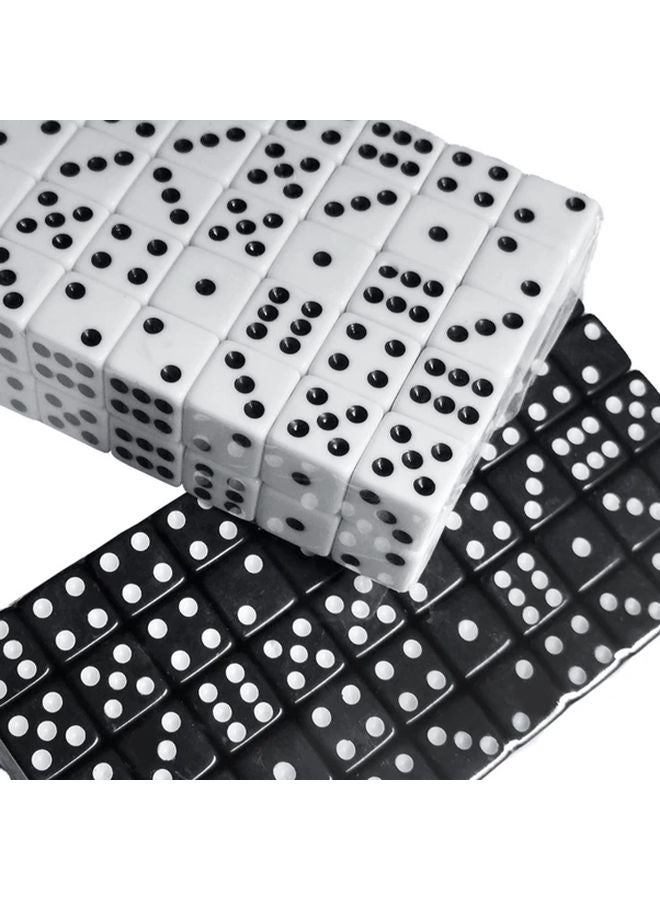 50 قطعة من مجموعة النرد البيضاء ذات 6 جوانب مقاس 10 مم لألعاب DND و MTG وحفلات هالوين هدايا - Image 2