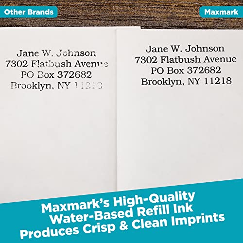 MaxMark Premium Refill Ink with Control Tip Bottle for Self-Inking Stamps, Light Blue Color - 2 oz. - Image 2