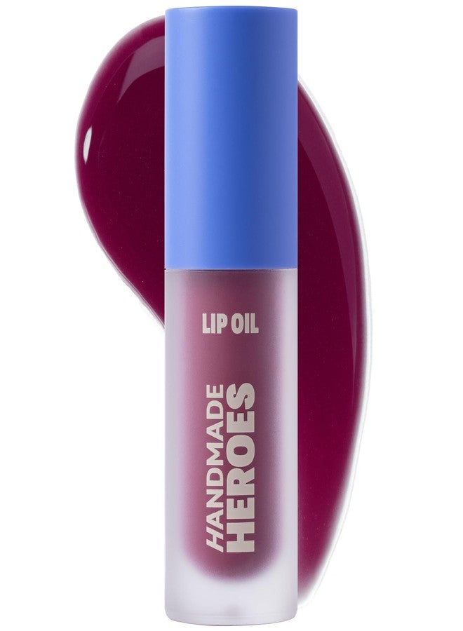 Handmade Heroes 100% Natural Vegan Lip Oil with Squalane Non-Sticky Lip Gloss Moisturizing, Shiny, Nourishing Korean Lip Gloss - Sweet Beet - Image 1