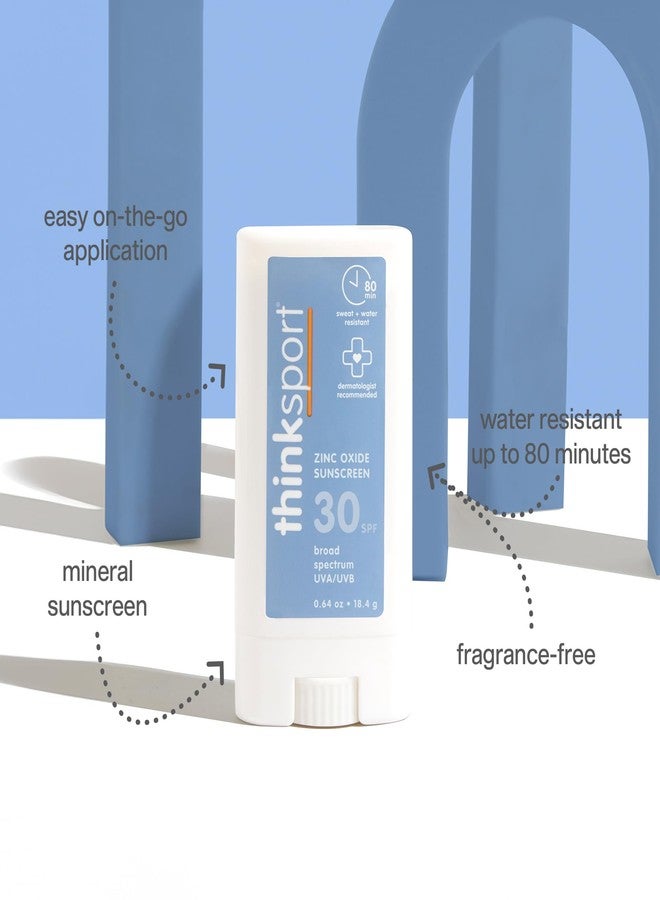 ثينك واقي الشمس الرياضي Thinksport SPF 30 مع أكسيد الزنك، 0.64 أونصة - واقي شمس آمن وطبيعي ومقاوم للماء - حماية معدنية من أشعة UVA/UVB - واقي شمس آمن للشعاب المرجانية - Image 2