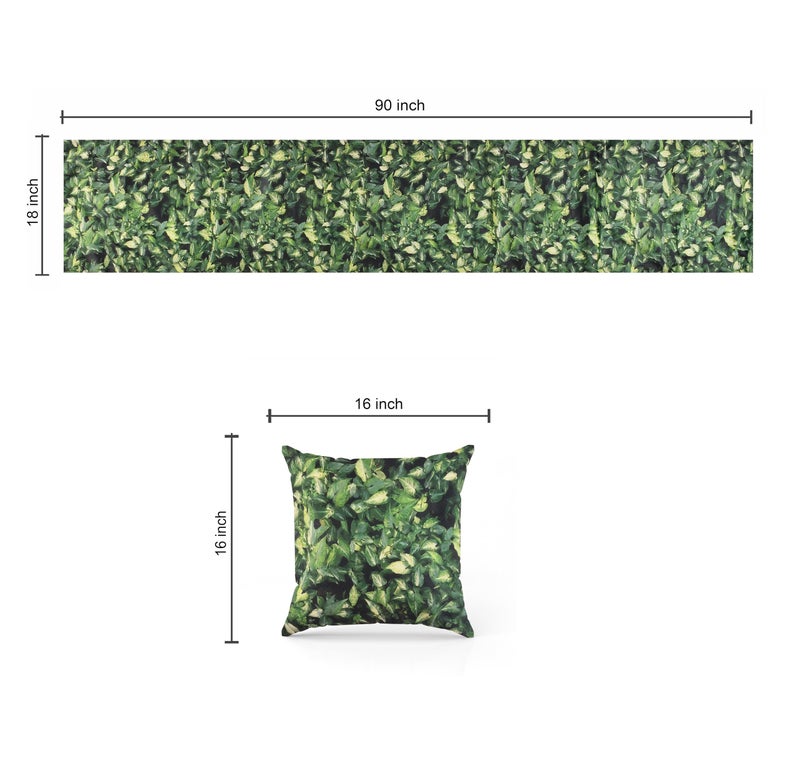 SHRIANAND CREATIONS Shri Anand Creations Digital Print Super Soft Fabric Bed Runner Scarf with Matching Cushion Covers/Slipcover Mattress Protector/Bed Linen Scarf/Decorative Set for Bedrooms/Hotel Rooms (Design-7)  - Image 5