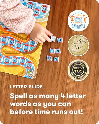 SimplyFun Letter Slide Enhance Vocabulary and Language Skills with This Educational Game Focused on Spelling Consonants Vowels Fun for 24 Players Ages 7 Up - Image 5