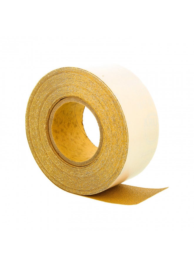 Dura-Gold Dura-Gold Premium 80 Grit Gold PSA Longboard Sandpaper 20 Yard Long Continuous Roll, 2-3/4" Wide - Self Adhesive Stickyback Sandpaper for Automotive, Woodworking, Air File Sanders, Hand Sanding Blocks  - Image 2
