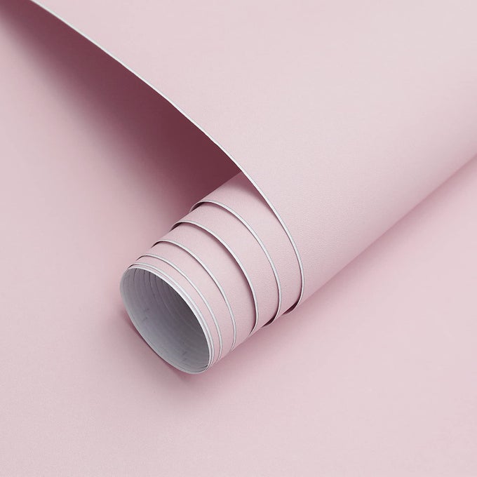 SOLID LIGHT PINK WALLPAPER MATTE TEXTURED PEEL AND STICK WALLPAPER 118X157 MODERN SELF ADHESIVE REMOVABLE WALL PAPER WATERPROOF CONTACT PAPER FOR LIVING ROOM BEDROOM DECOR