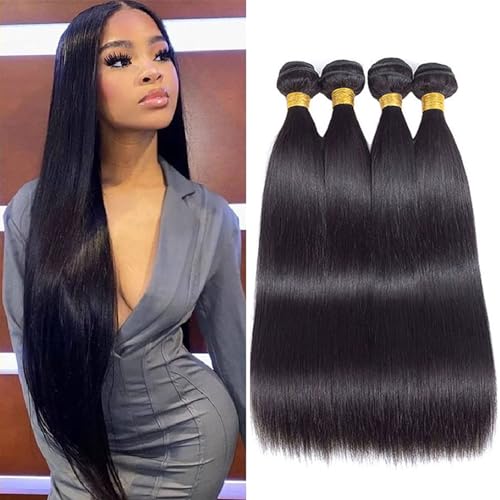 ROYAL IMPRESSION 16A Straight Bundles Human Hair 20 22 24 26 400g 100 Real Human Hair 3X Longer Lifespan 100 Unprocessed Brazilian Virgin Hair Straight Human Hair Weave Bundles Natural Color - Image 2