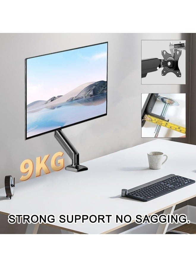 SUPER SO Single Monitor Desk Mount, Adjustable Gas Spring Monitor Arm Support Max 32 Inch, 2-10Kg Screen, Computer Monitors Stand Holder with Clamp/Grommet Mounting Base  - Image 5