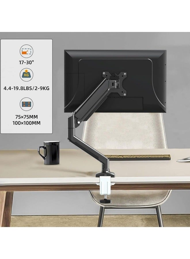 SUPER SO Single Monitor Desk Mount, Adjustable Gas Spring Monitor Arm Support Max 32 Inch, 2-10Kg Screen, Computer Monitors Stand Holder with Clamp/Grommet Mounting Base  - Image 3
