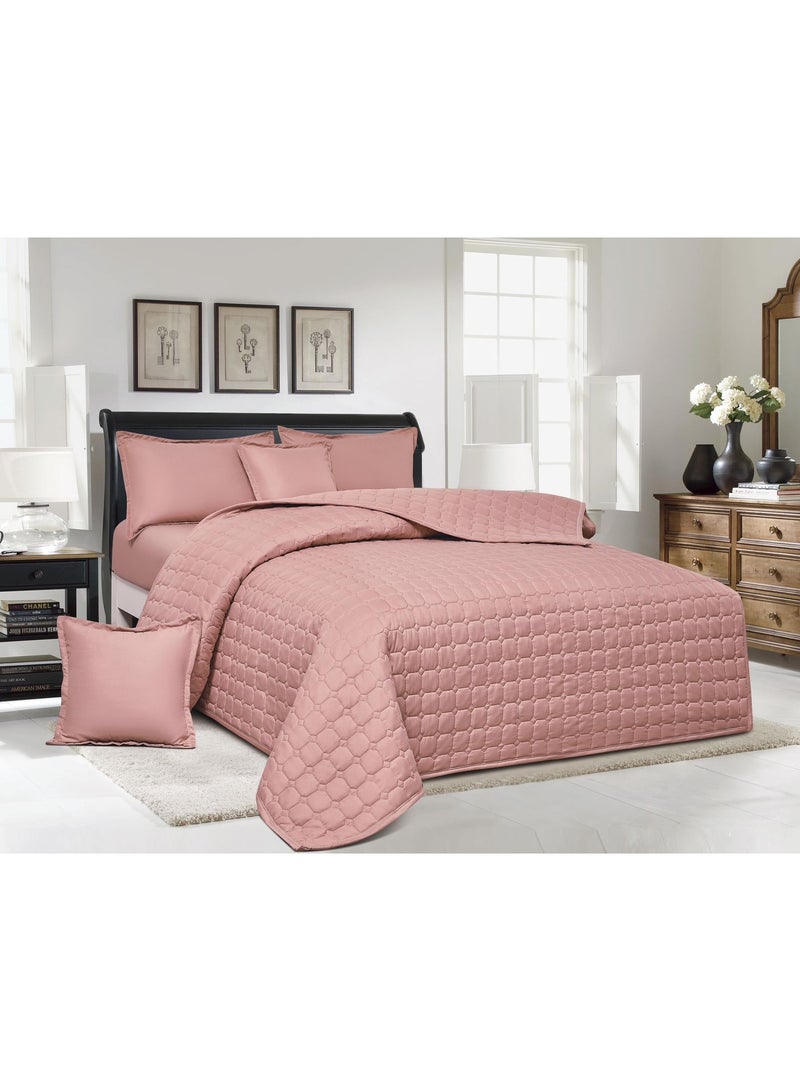 MingLi Double summer bedspread set made of microfiber fabric. Includes: 1 quilt (230*250cm), 1 fitted sheet (200*200cm), 2 pillowcases (50*80cm), 2 cushion covers (50*50cm) - Image 1