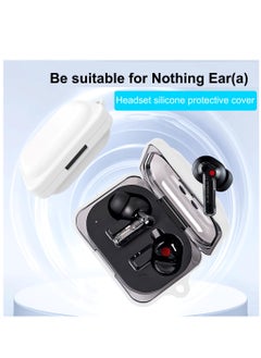 Generic Silicone Case For Nothing Ear (A) Protective Cover with Carabiner (Black)  - Image 4