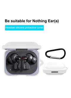 Generic Silicone Case For Nothing Ear (A) Protective Cover with Carabiner (Black)  - Image 2