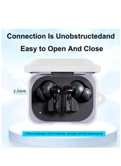 Generic Silicone Case For Nothing Ear (A) Protective Cover with Carabiner (Black)  - Image 5