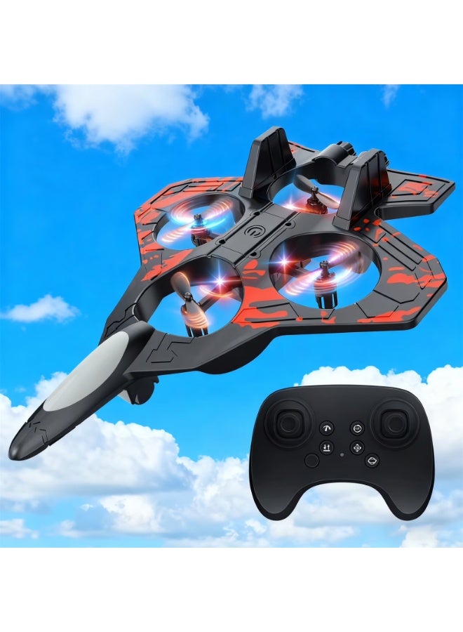 PLAYZO Remote Controlled Airplane 2.4GHz Quadcopter Fighter Toy Plane - Image 1