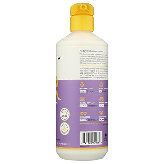 Alaffia Kids Conditioner and Detangler, Lemon Lavender, Suitable for All Hair Types, Cruelty Free, No Parabens, Vegan, 16 Fluid Ounce (Pack of 1) - Image 4