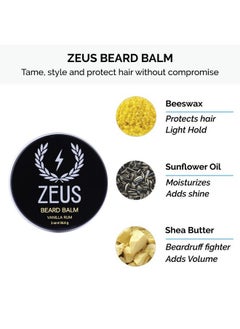 Zeus Everyday Beard Care Kit - Natural Beard Wash, Refined Beard Oil & Moisturizing Beard Balm - Made In Usa (Vanilla Rum)  - Image 5