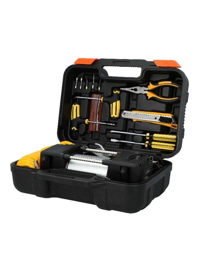 AUTOSMART طقم ضاغط هواء متين ومضغوط 120 واط باللون البرتقالي والأسود 30.5 × 8 سم Ct20403 - Image 4