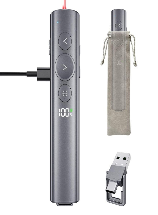 Usb Powerpoint Clicker VILNIU Rechargeable Presentation Clicker with Red Laser Pointer for ...