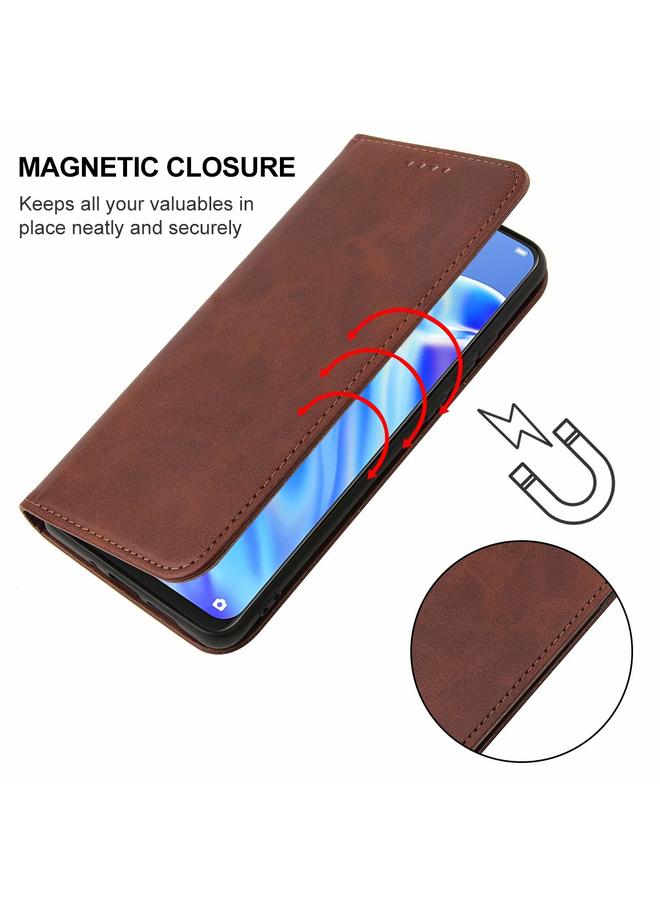 اس-توب جراب هاتف OPPO F15 المصنوع من الجلد بإغلاق مغناطيسي - Image 5