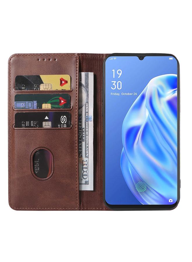 اس-توب جراب هاتف OPPO F15 المصنوع من الجلد بإغلاق مغناطيسي - Image 3